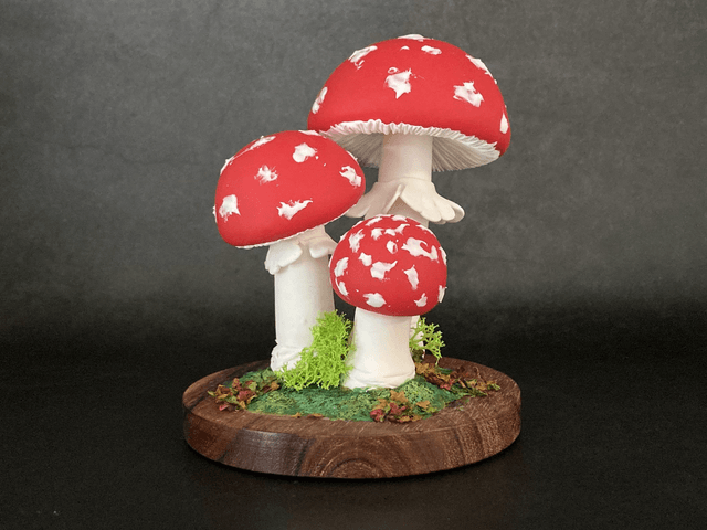 Sculpture "Amanite Tue-Mouches" ~ feuilles