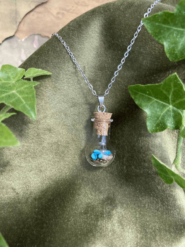 Pendentif pezize turquoise