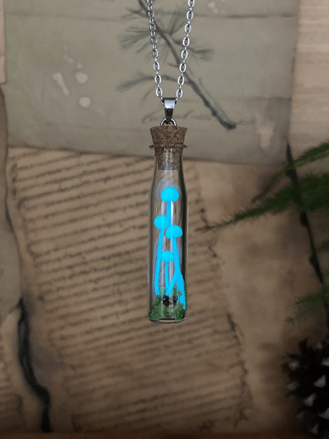Pendentif champignon phosphorescent