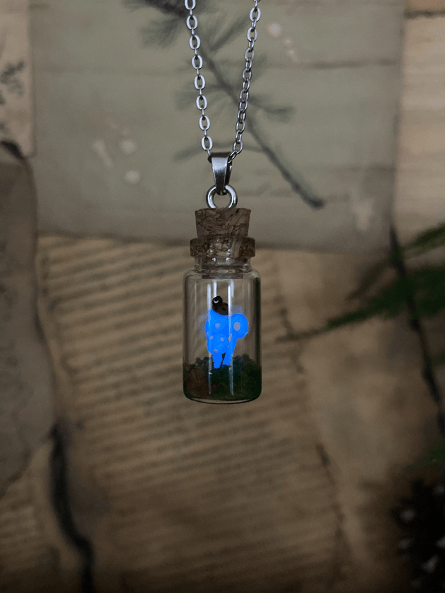 Pendentif champignon phosphorescent
