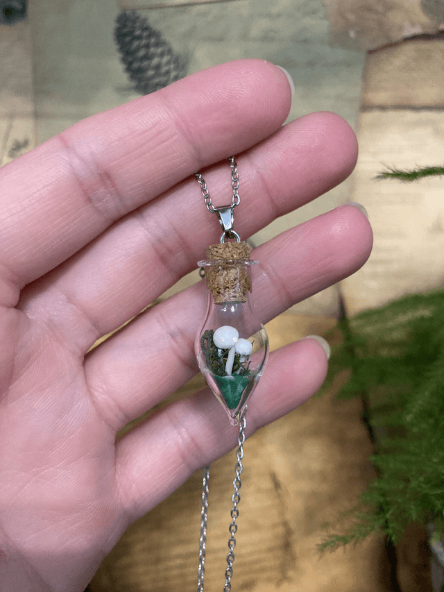 Pendentif champignon phosphorescent