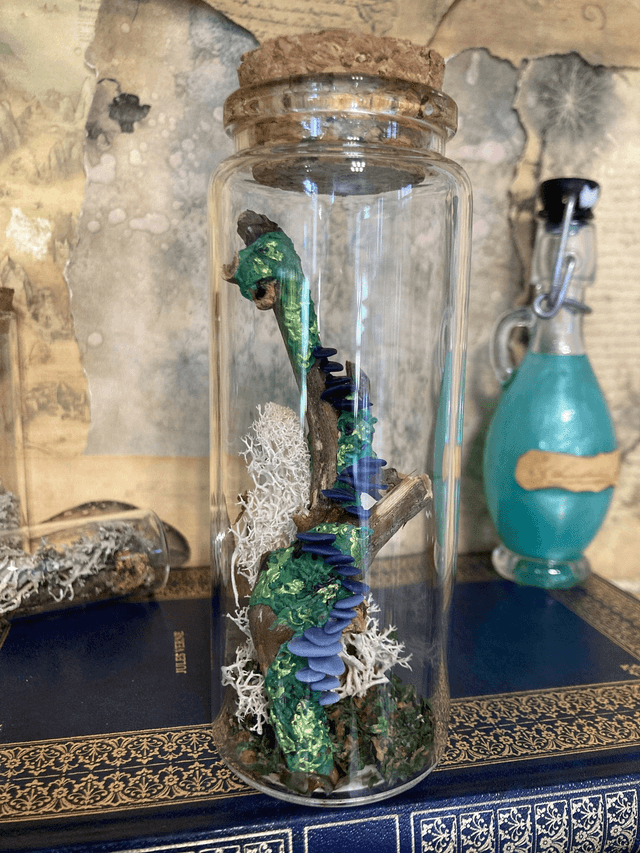 Champignon arbre bleu