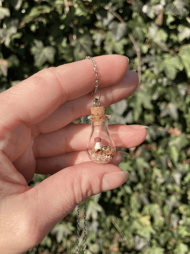 Pendentif cèpe coccinelle