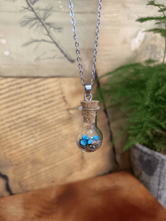 Pendentif pezize turquoise