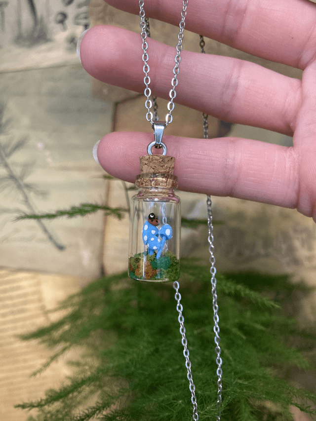 Pendentif champignon phosphorescent