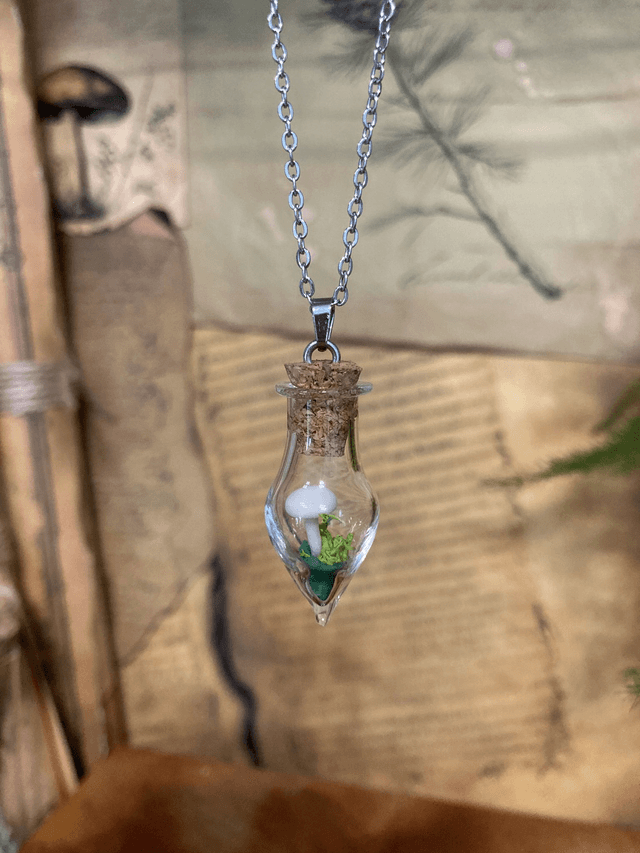 Pendentif champignon phosphorescent