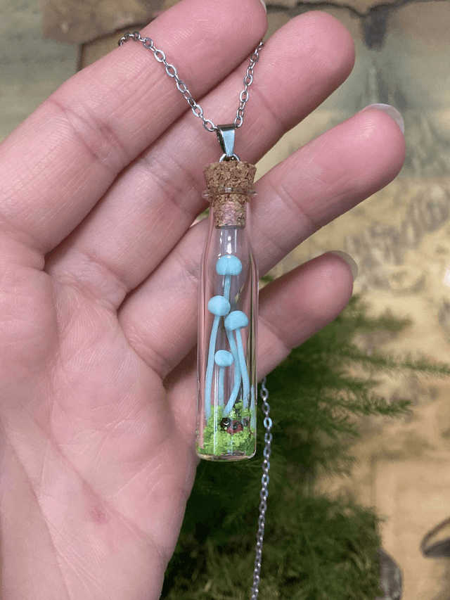 Pendentif champignon phosphorescent