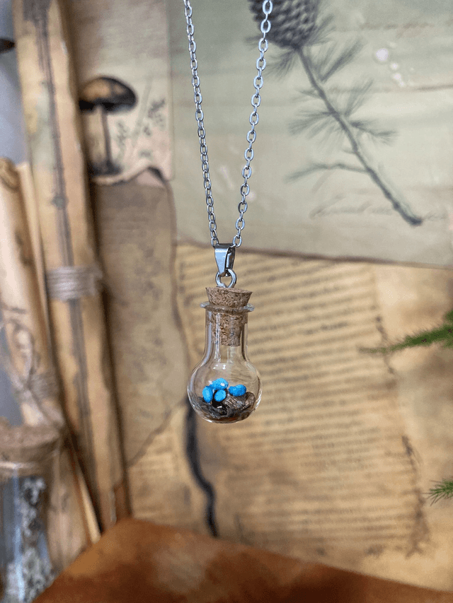 Pendentif pezize turquoise