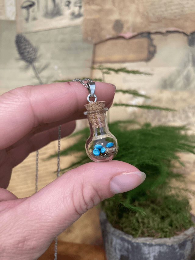 Pendentif pezize turquoise