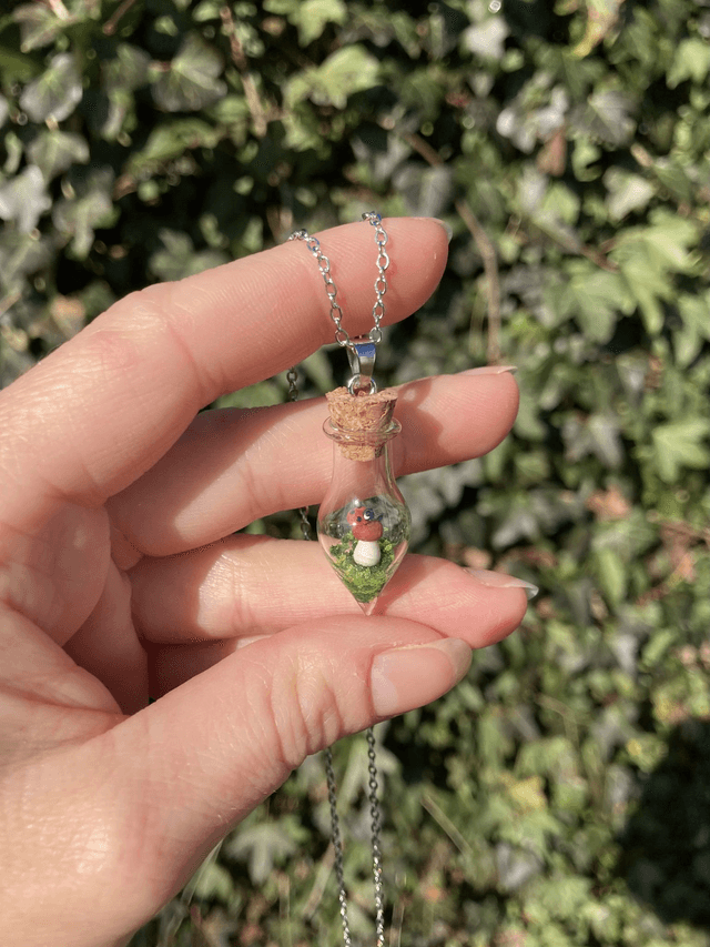 Pendentif cèpe coccinelle