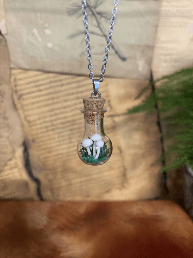 Pendentif champignon phosphorescent
