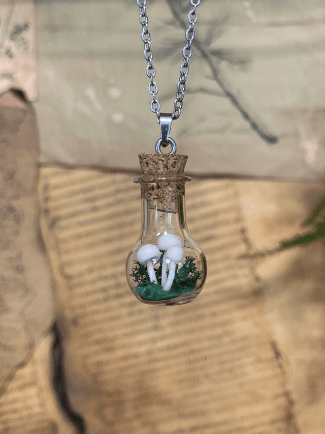 Pendentif champignon phosphorescent